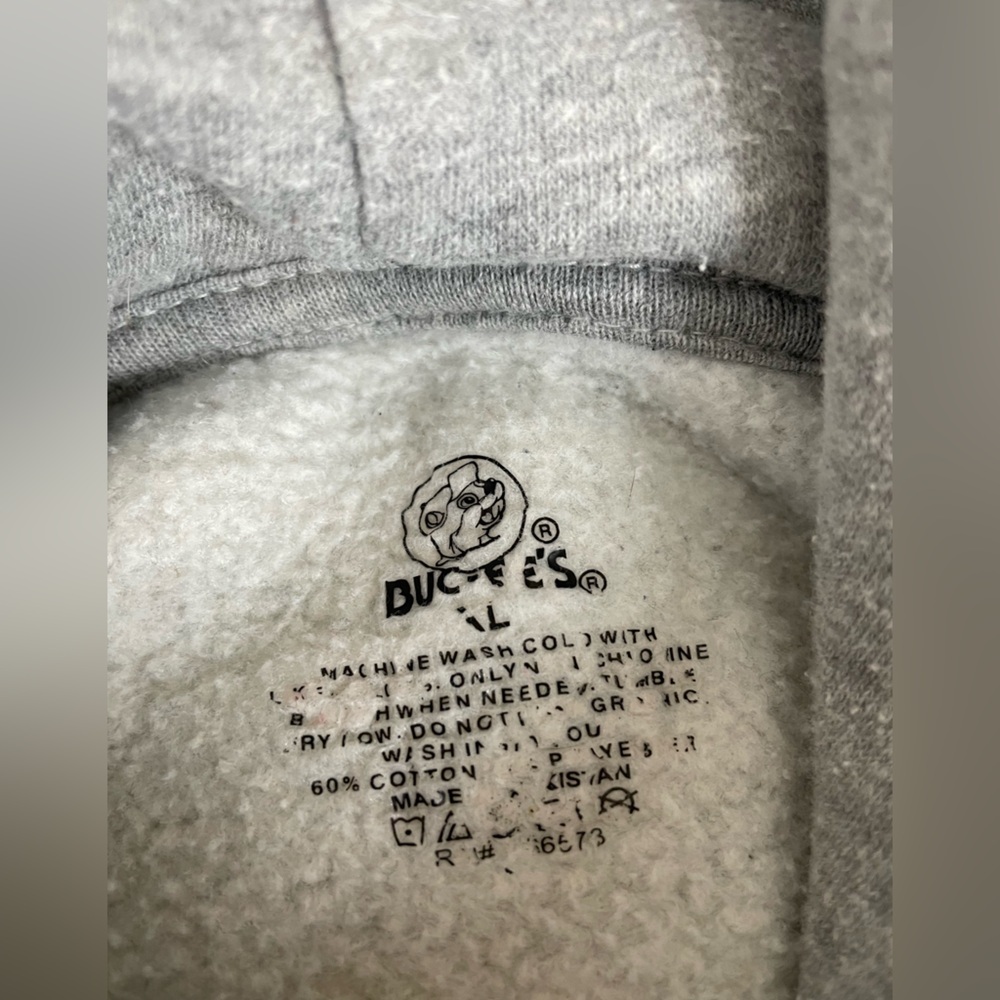 Bucees Gray Hoodie with Beaver Logo XL - Picture 9 of 10